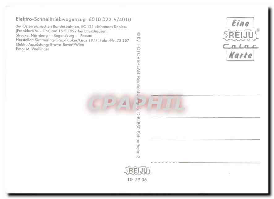 CPM Elektro Schnelltriebwagenzug 6010 022 9 4010  — Verso