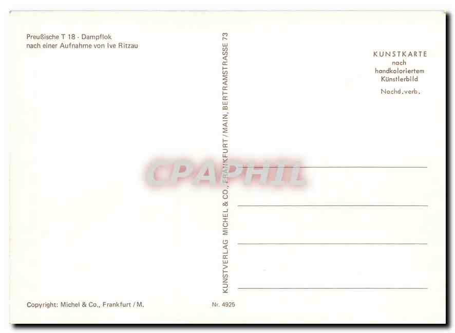 CPM Preussische T 18 Dampflok  — Verso