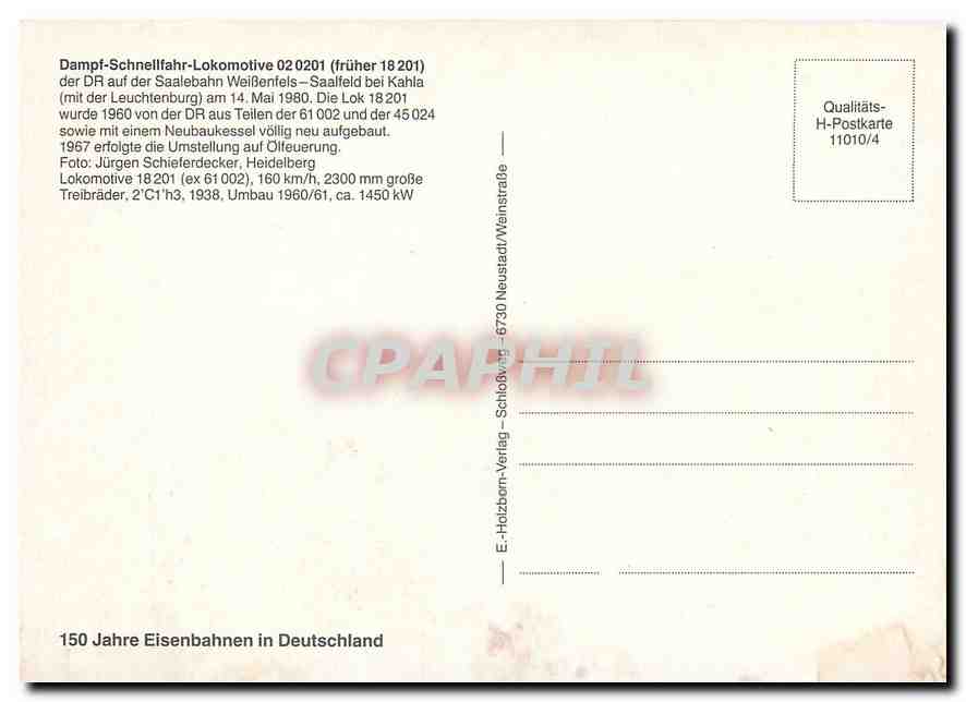 CPM Locomotive 02 0201  — Verso