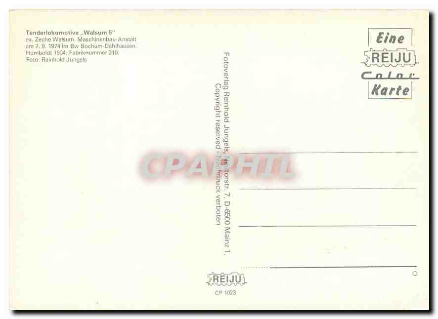 CPM Locomotive Walsum 5  — Verso