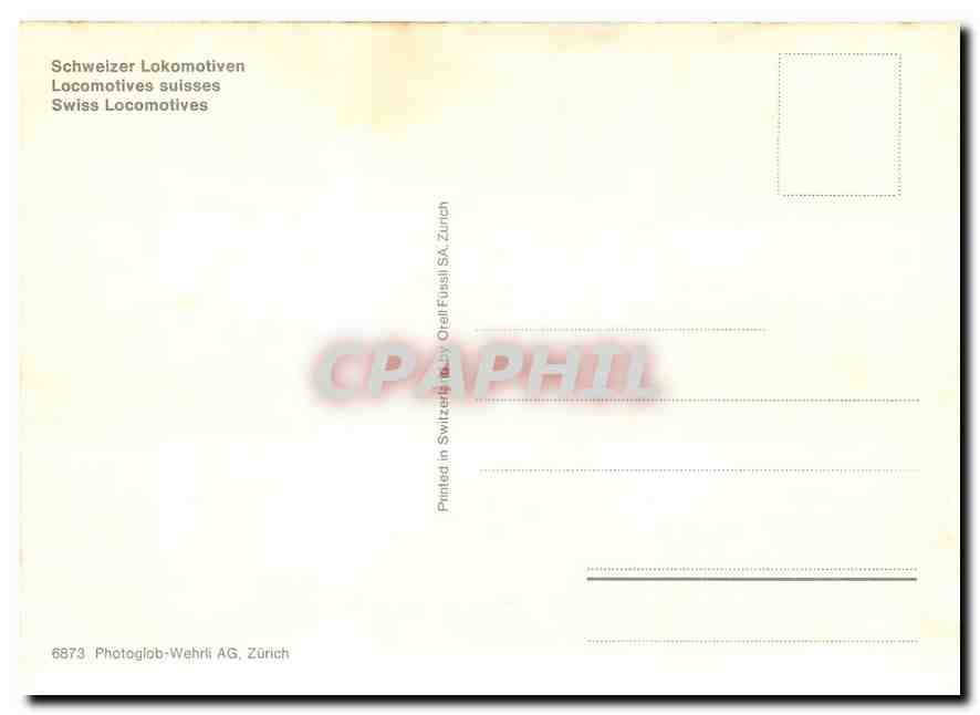 CPM Swiss Locomotives  — Verso