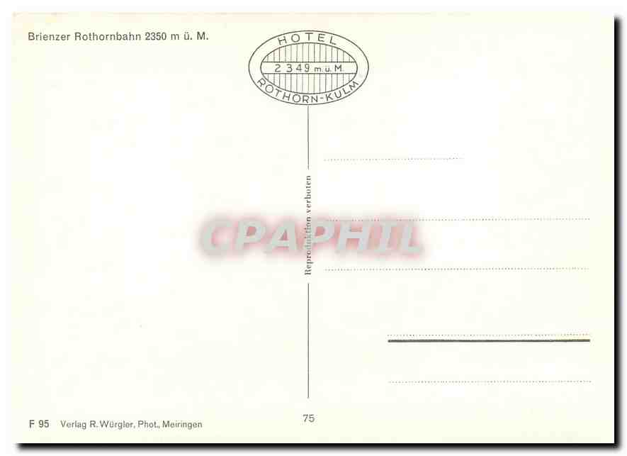 CPM Brienzer Rothornbahn  — Verso