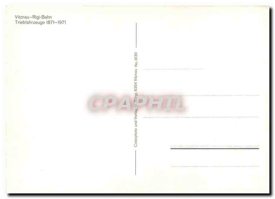 CPM Vitznau Rigi Bahn Triebfahrzeuge  — Verso