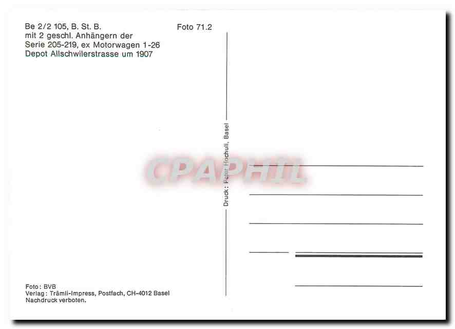 CPM Be 2 2 105 B St B mit 2 geschl  — Verso