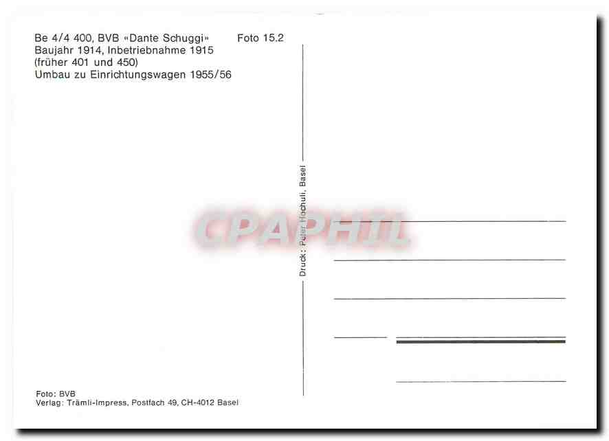 CPM Be 4 4 400 BVB Dante Schuggi  — Verso
