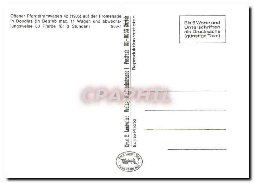 CPM Offener Pferdetramwagen 42  — Verso