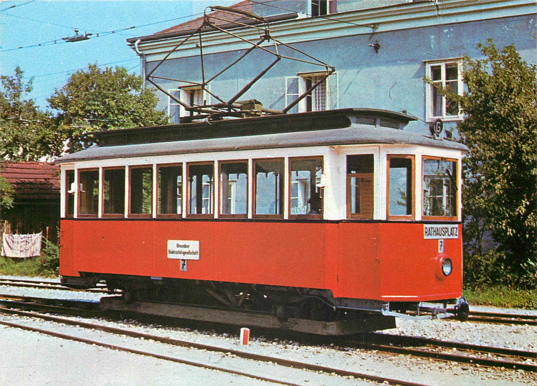 CPM Strassenbahn gmunden erste elektrische strassenbahn osterreichs GM 7 bj 1907 von grazer waggonfa