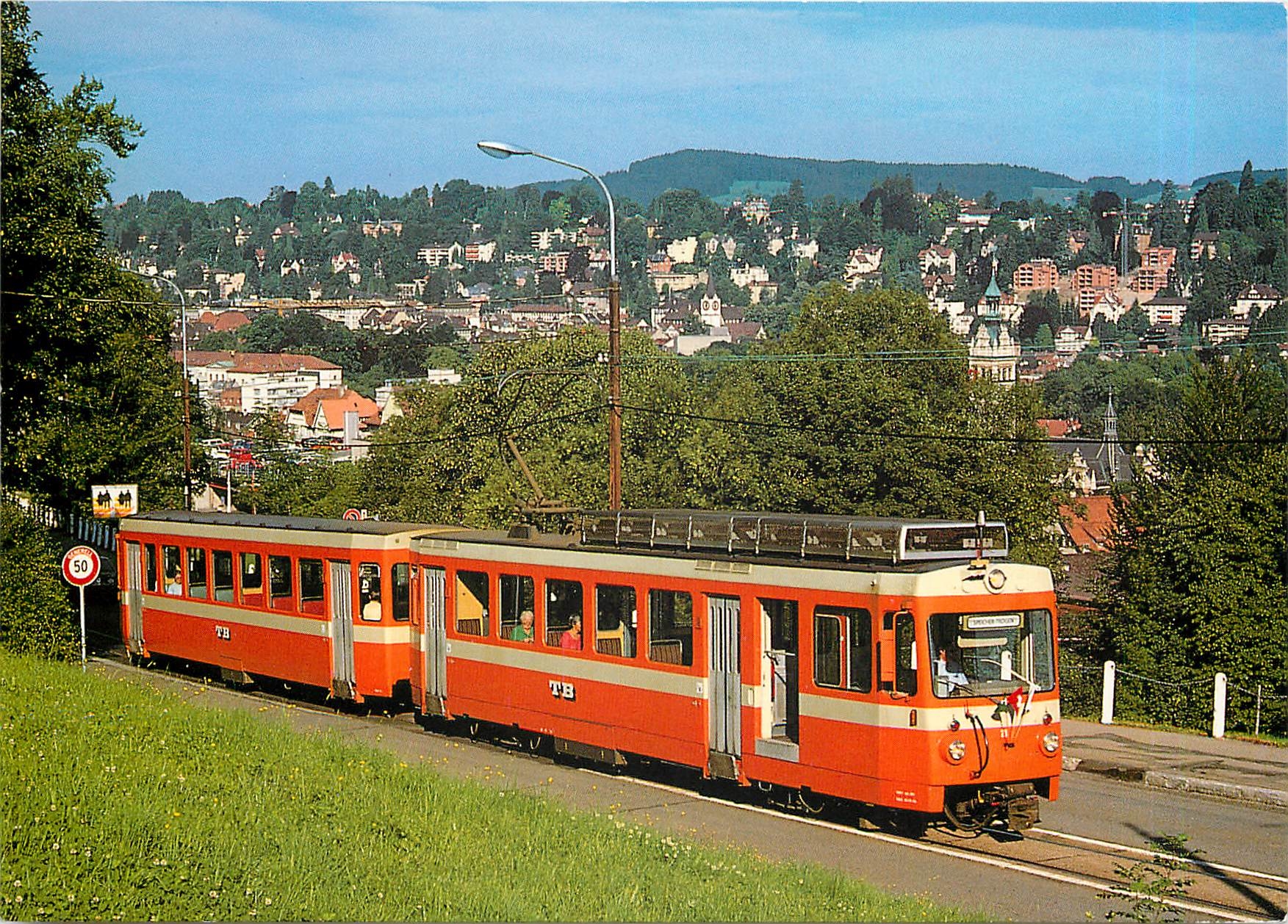 cPM Switzerland BDe 4 8 Nr 21 Pendelzug der Trogenerbahn 
