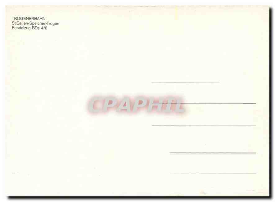 cPM Trogenerbahn St Gallen Speicher Trogen Pendelzug BDe 4 8  — Verso