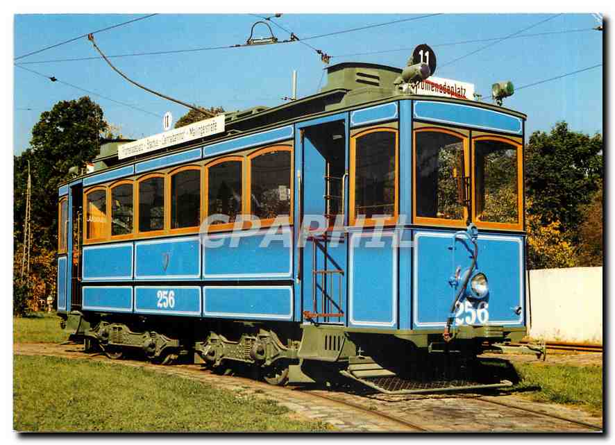 cPM Munich Public Transport preserved tramcart A 2 2 No 256 at main work shops of Munich Tramways 