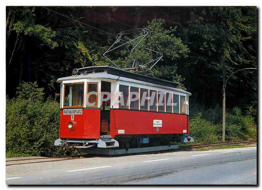 cPM Stern Hafferl tram car no 7 of the Gmunden tramway as a loan to tramway museum St Florian 