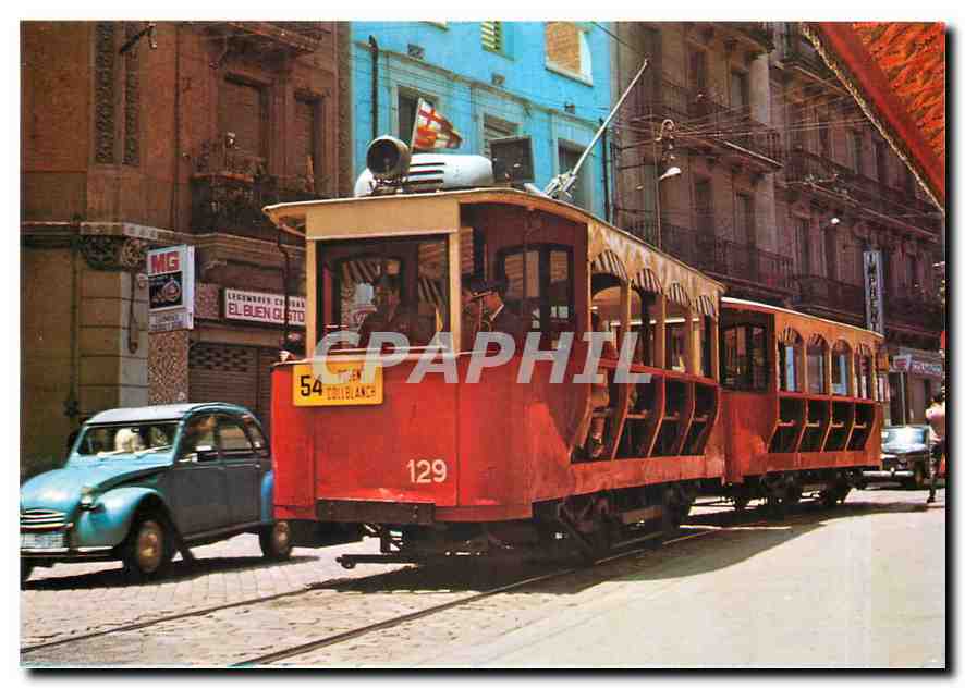 cPM Tram vies de Barcelona Cotxe 129 serie 125 132 