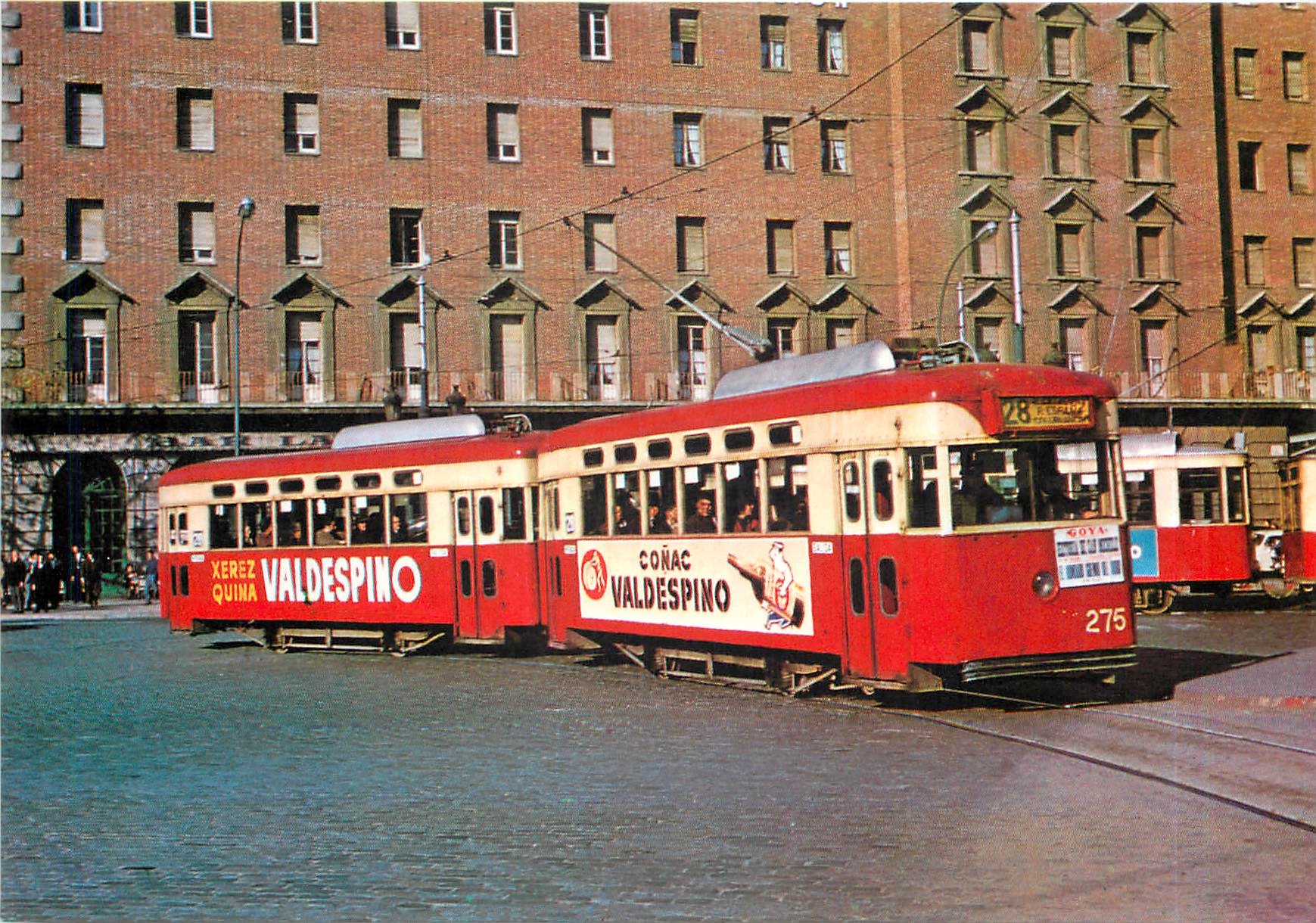 cPM Tram vies de Barcelona Cotxes 275 246 