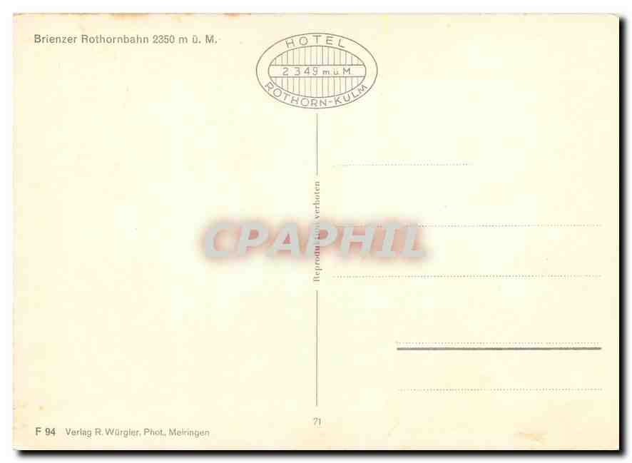 CPM Brienzer Rothornbahn  — Verso
