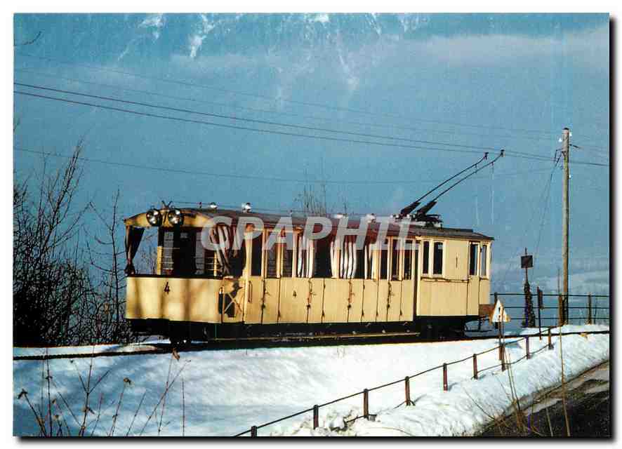 CPM Cog railway Brunnen Morschach Axenstein Rowan unit He 1 B 2 4 near Moschach 
