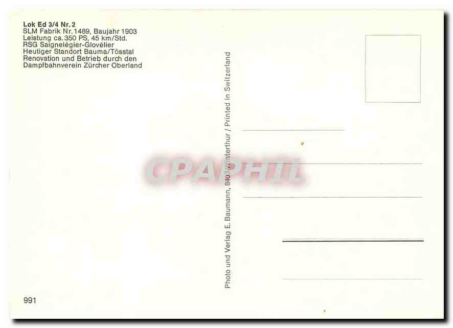 CPM Locomotive Ed 3 4 Nr 2  — Verso
