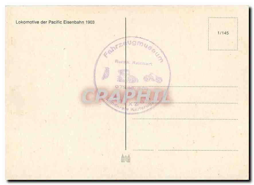 CPM Lokomotive der Pacific Eisenbahn  — Verso