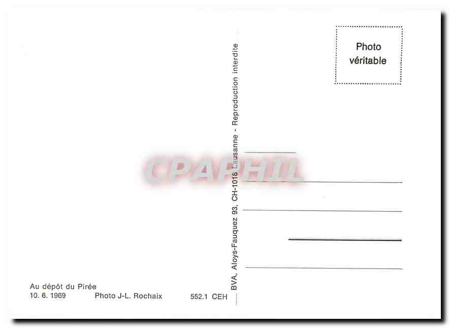 CPM Au depot du Piree  — Verso