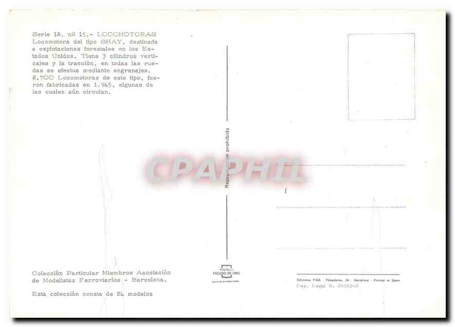 CPM Locomotoras Shay  — Verso