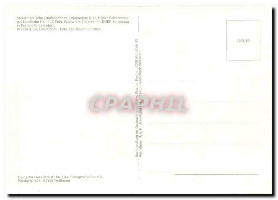 CPM Locomotive S 11  — Verso