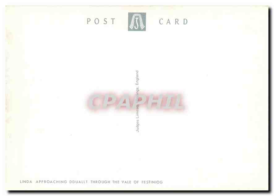 CPM Festiniog Railway Porthmadog Gwynedd  — Verso