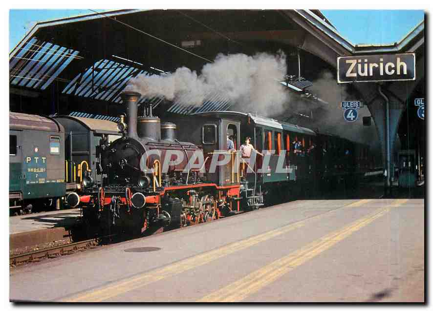 CPM Kleine Lokomotive im grossen Bahnhof SZU E 3 3 5 mit C 69 68 WR2 251 