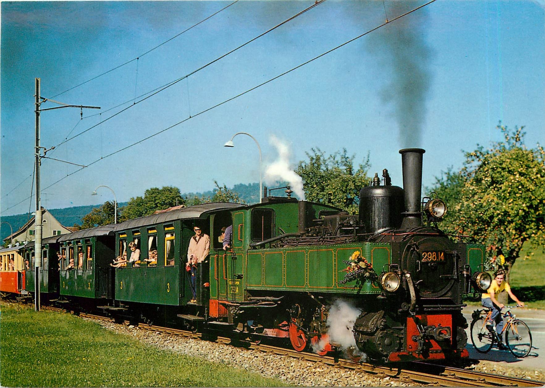 CPM Dampfzug der Eurovapor auf der Waldenburgbahn Liestal Waldenburg Locomotive 298 14 