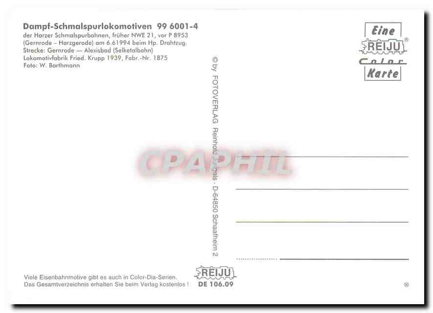 CPM Locomotive 99 6001 4  — Verso