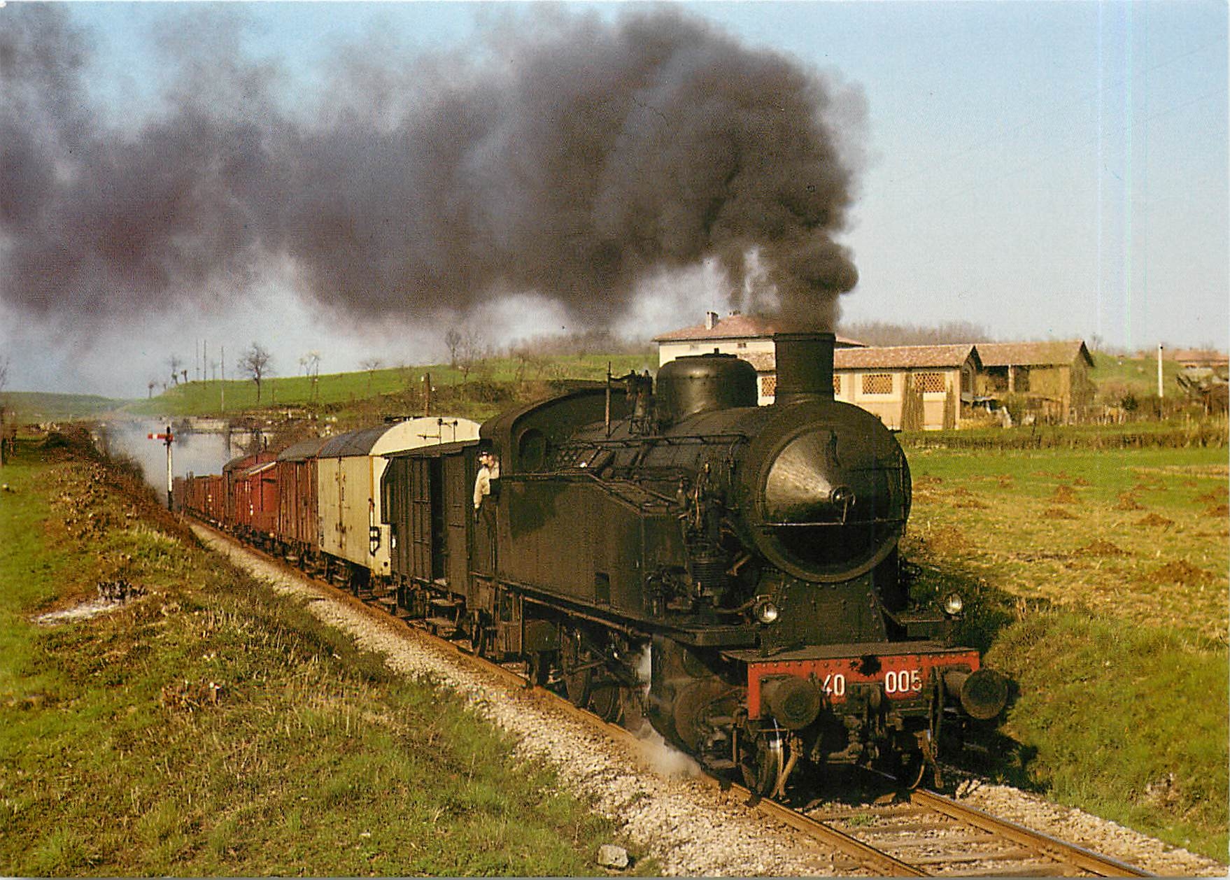 CPM Locomotive 940 005 heading freight train near Anzano del Parco on the Monza Oggiono 