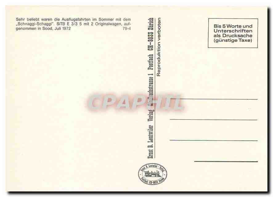 CPM Schnaggi Schaggi SiTB E 3 3 5  — Verso