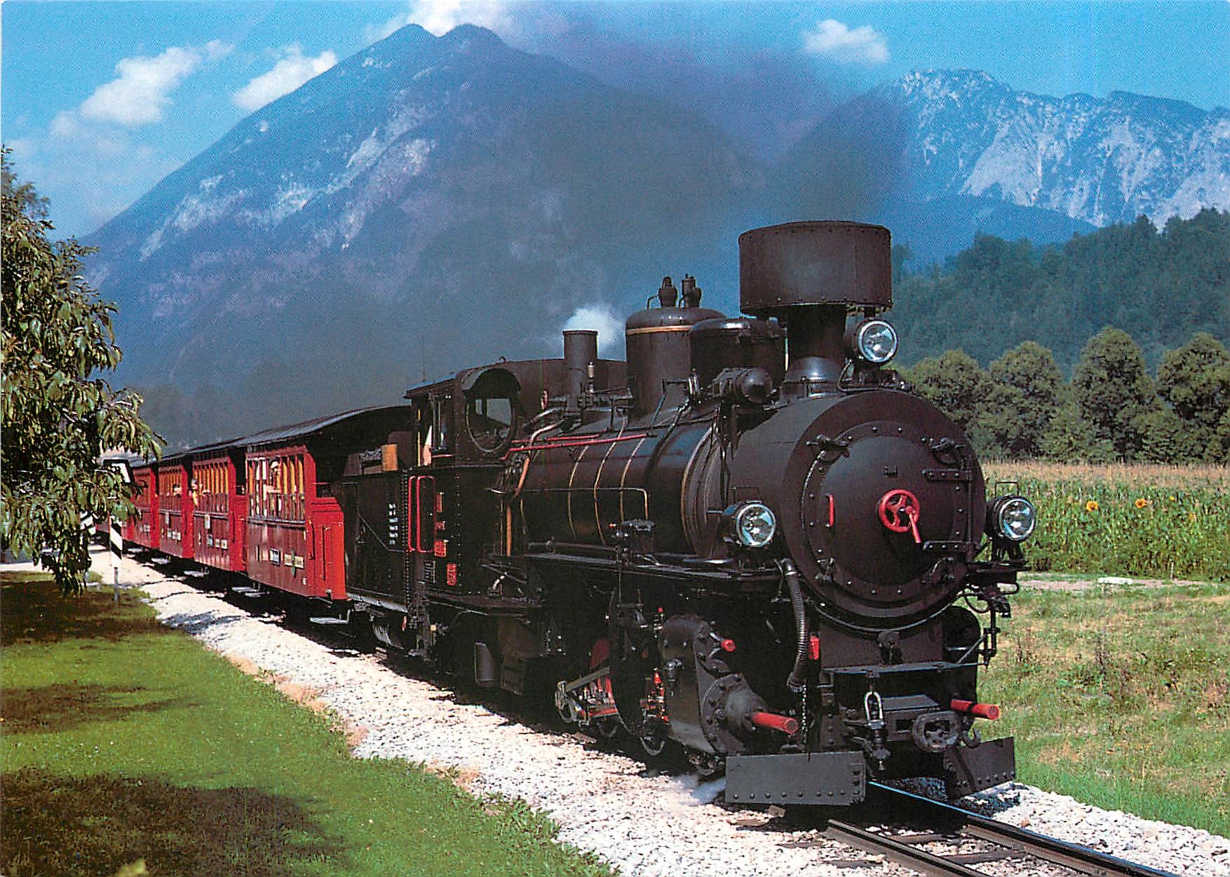 CPM Zillertalbahn steam locomotive no 4 heading passenger train near Rotholz 