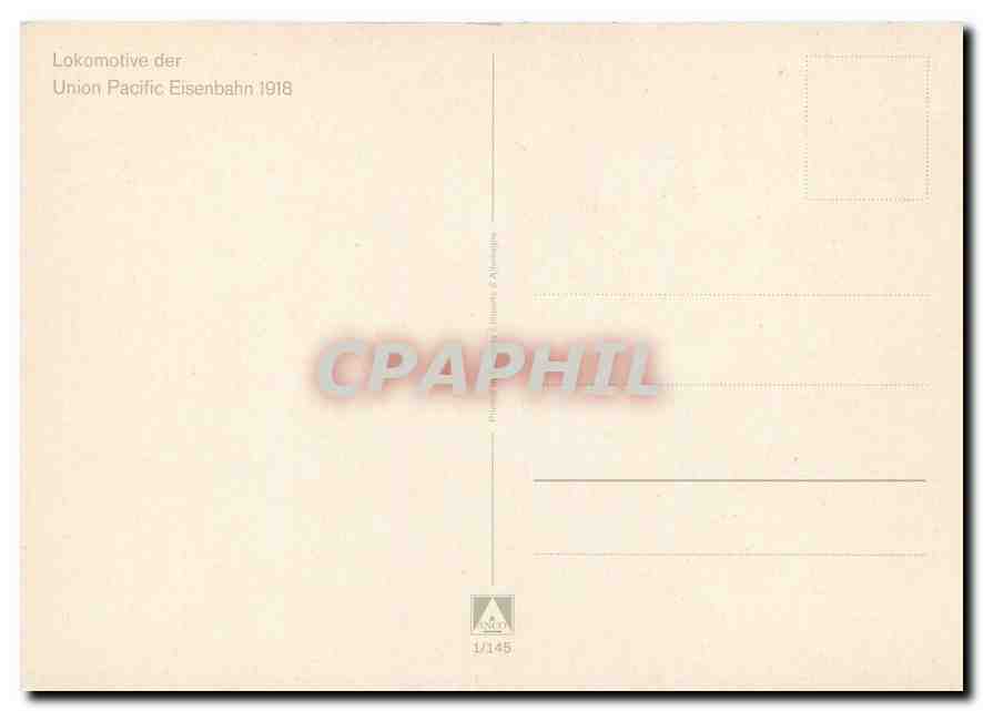 CPM Lokomotiver der Union Pacific Eisenbahn  — Verso