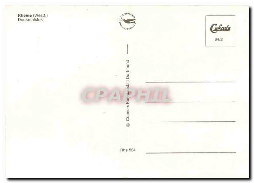 CPM Rheine Westl Denkmalslok  — Verso