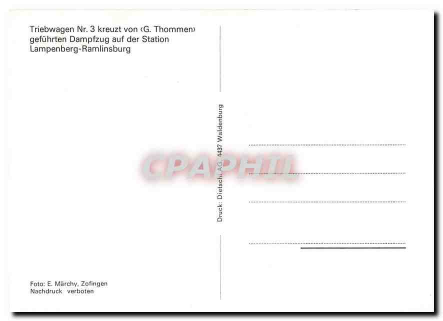 CPM Triebwagen Nr 3 Lampenberg Ramlinsburg  — Verso