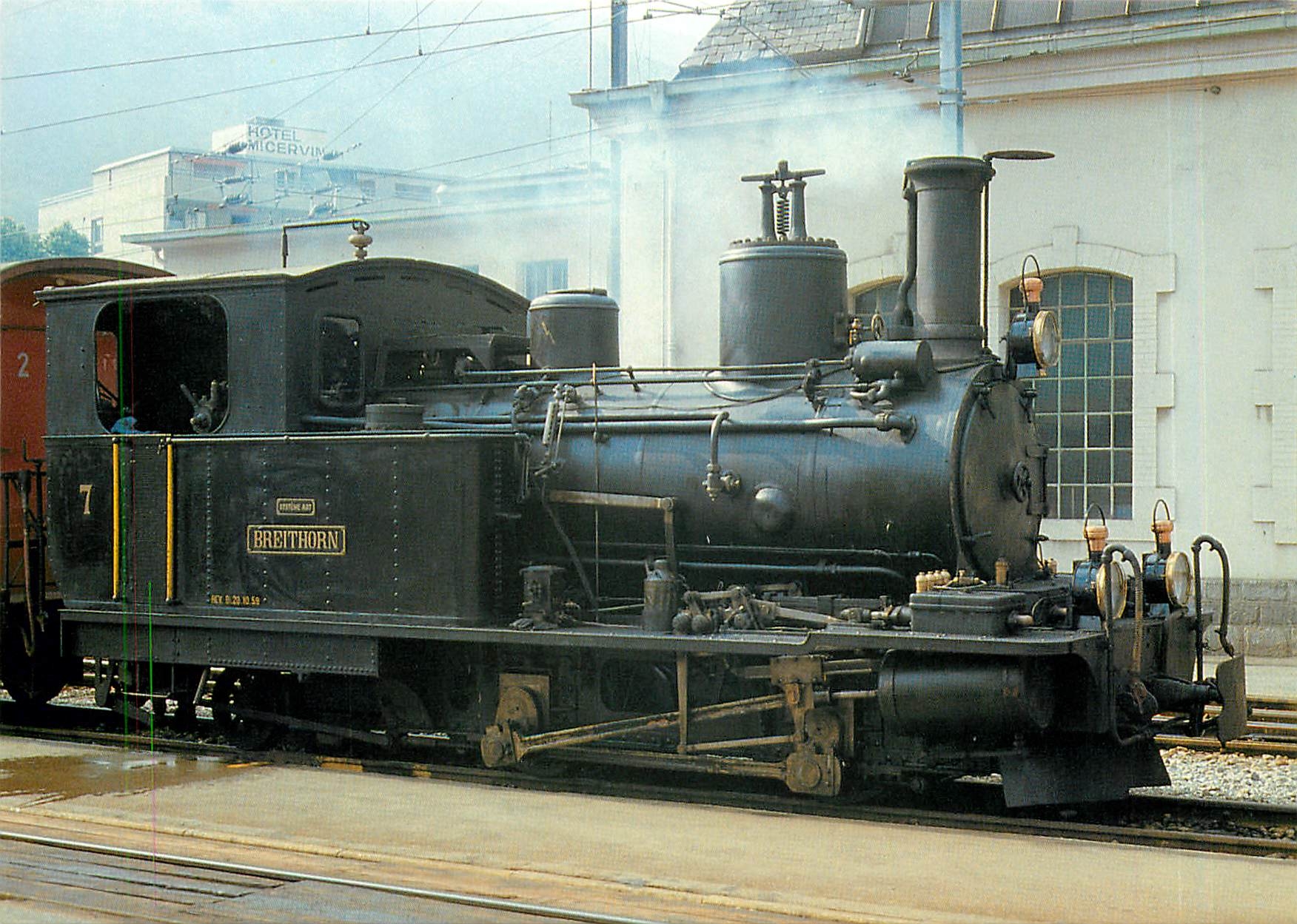CPM Brig Visp Zermatt Bahn Locomotive HG 2 3 7 Breithorn 