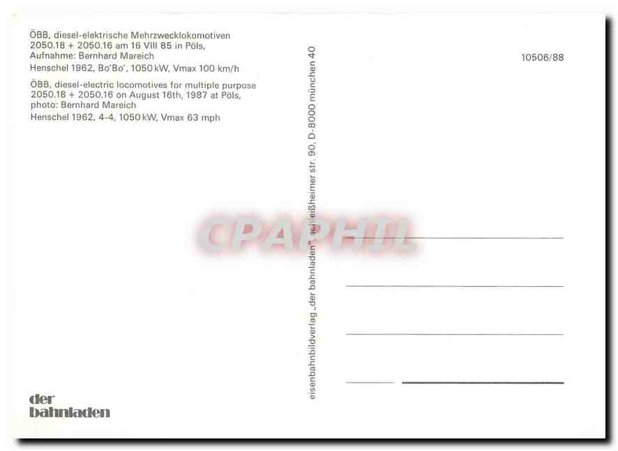 CPM OBB diesel electric locomotives for multiple purposes 2050 18 2050 16  — Verso