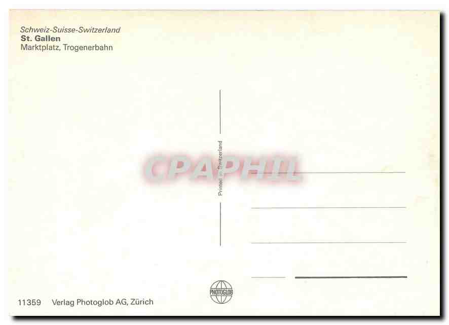 CPM St Gallen Marktplatz Trogenerbahn  — Verso
