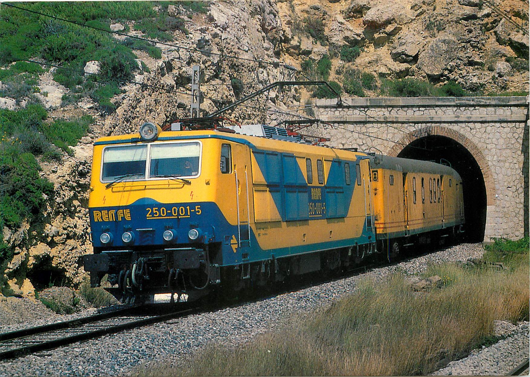 CPM Locomotive 250 001 5 Malaga near Vilanova 