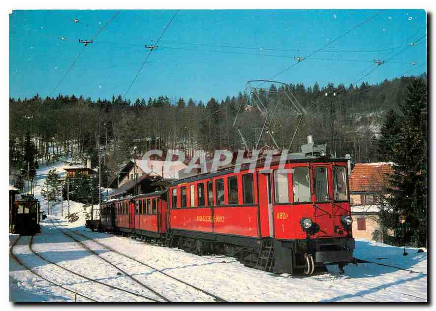 CPM Tram CP 74 Neige et soleil au Nyon St Cergue 