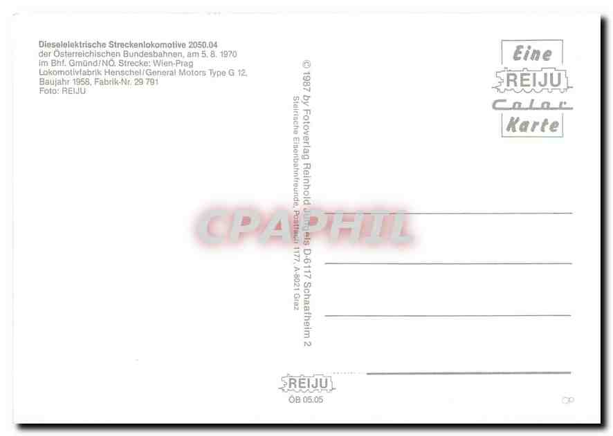 CPM Locomotive 2050 04  — Verso