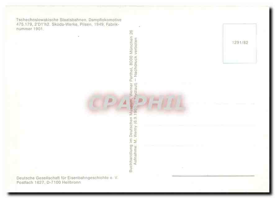 CPM Locomotive 475 179 2 DF h2  — Verso