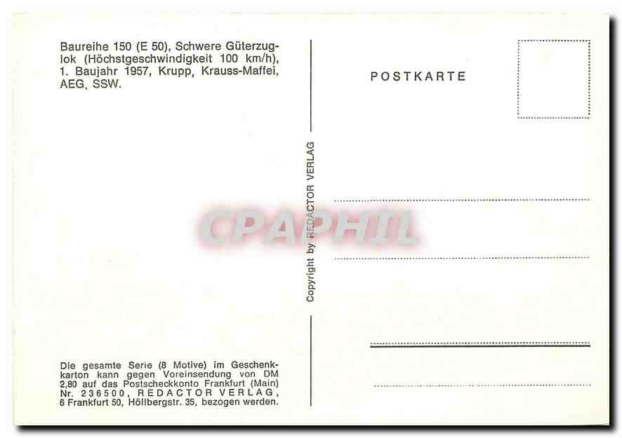 CPM Baureihe 150 E 50 Schwere Guterzuglok  — Verso