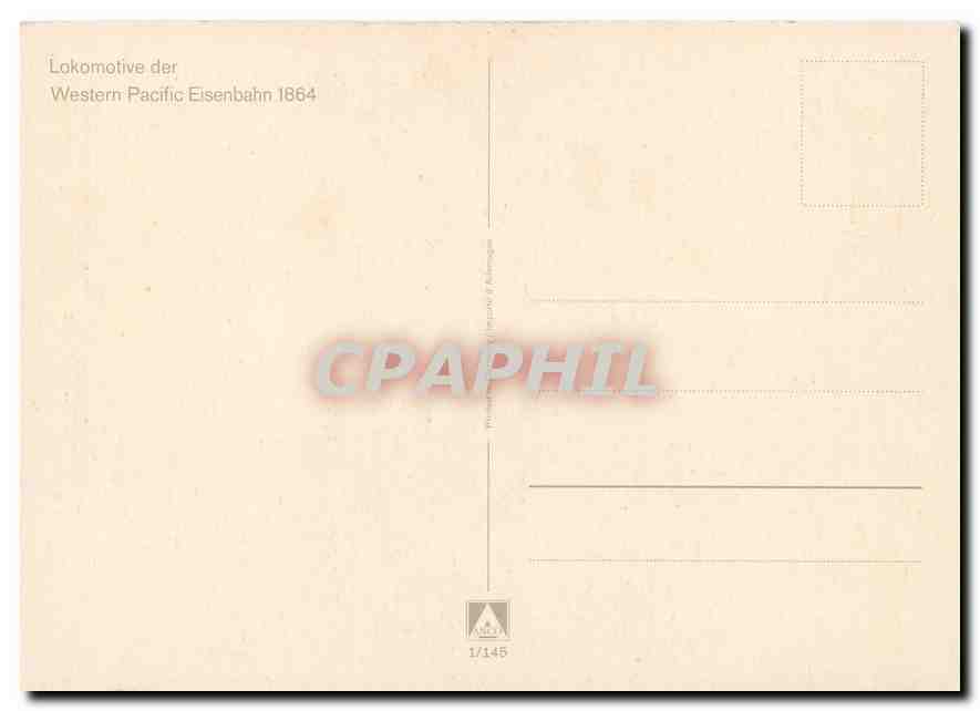 CPM Lokomotive der Western Pacific Eisenbahn 1864  — Verso