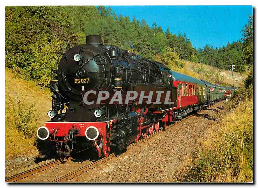 CPM Locomotive 95 027 heading a railfan special near Eisfeld 