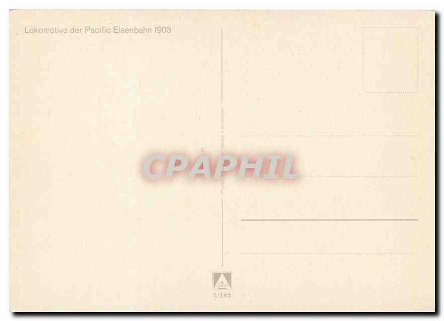 CPM Lokomotive der Pacific Eisenbahn 1903  — Verso