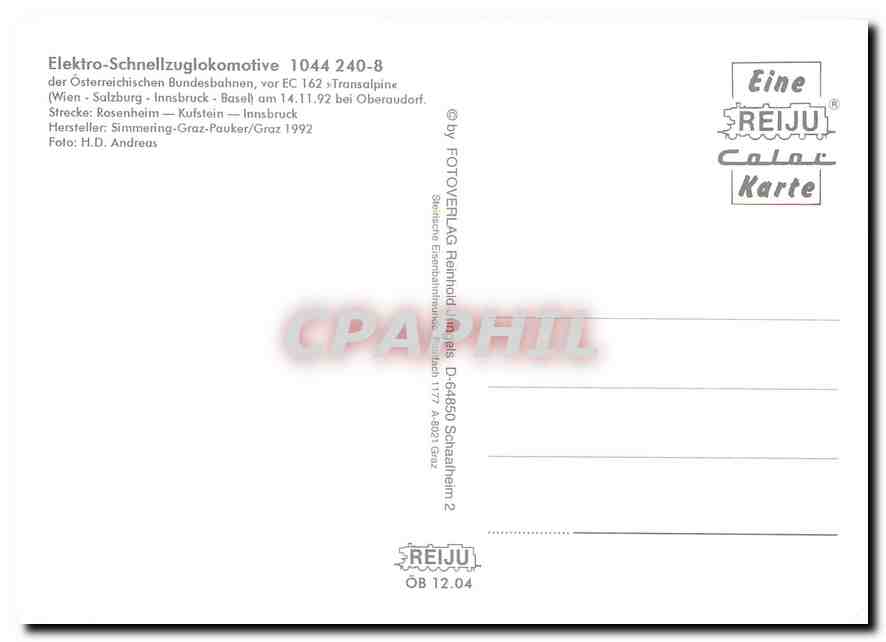 CPM Locomotive 1044 240 8  — Verso