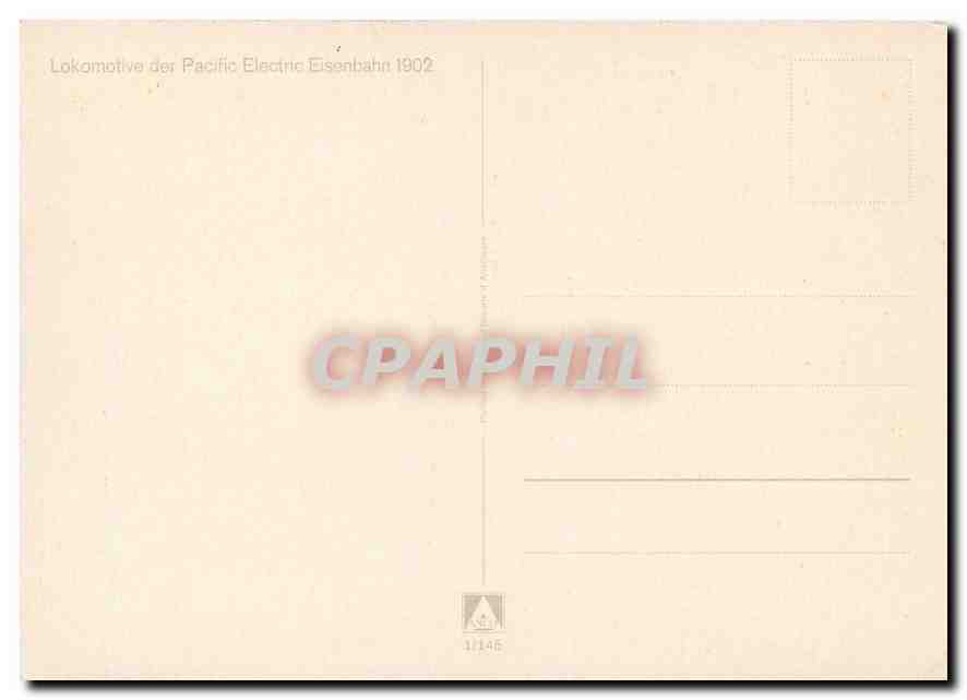 CPM Lokomotive der Pacific Electric Eisenbahn 1902  — Verso