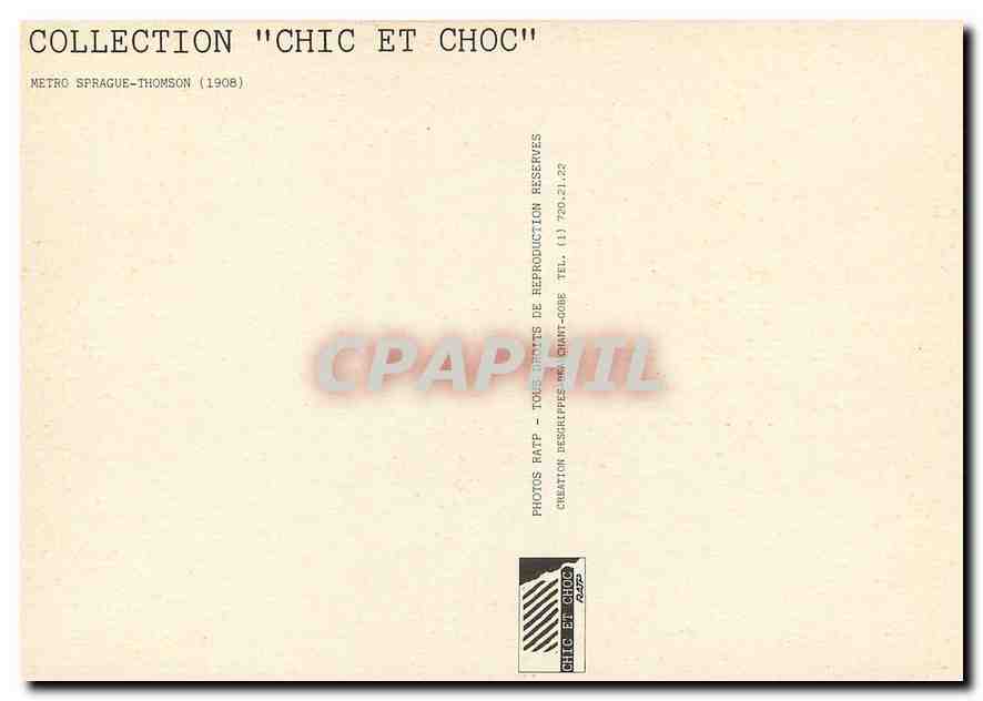 CPM Metro Sprague Thomson 1908  — Verso