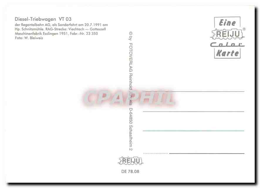 CPM Diesel Triebwagen VT 03  — Verso