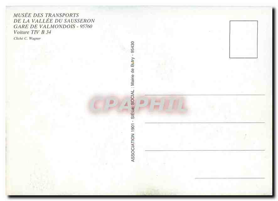 CPM Gare de valmondois Voiture TIV B 34  — Verso